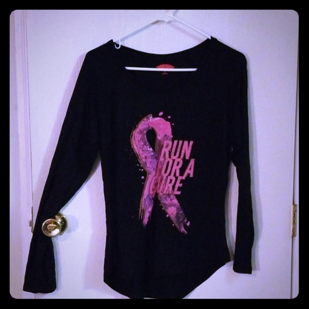 Long sleeve Black breast cancer awareness shirt